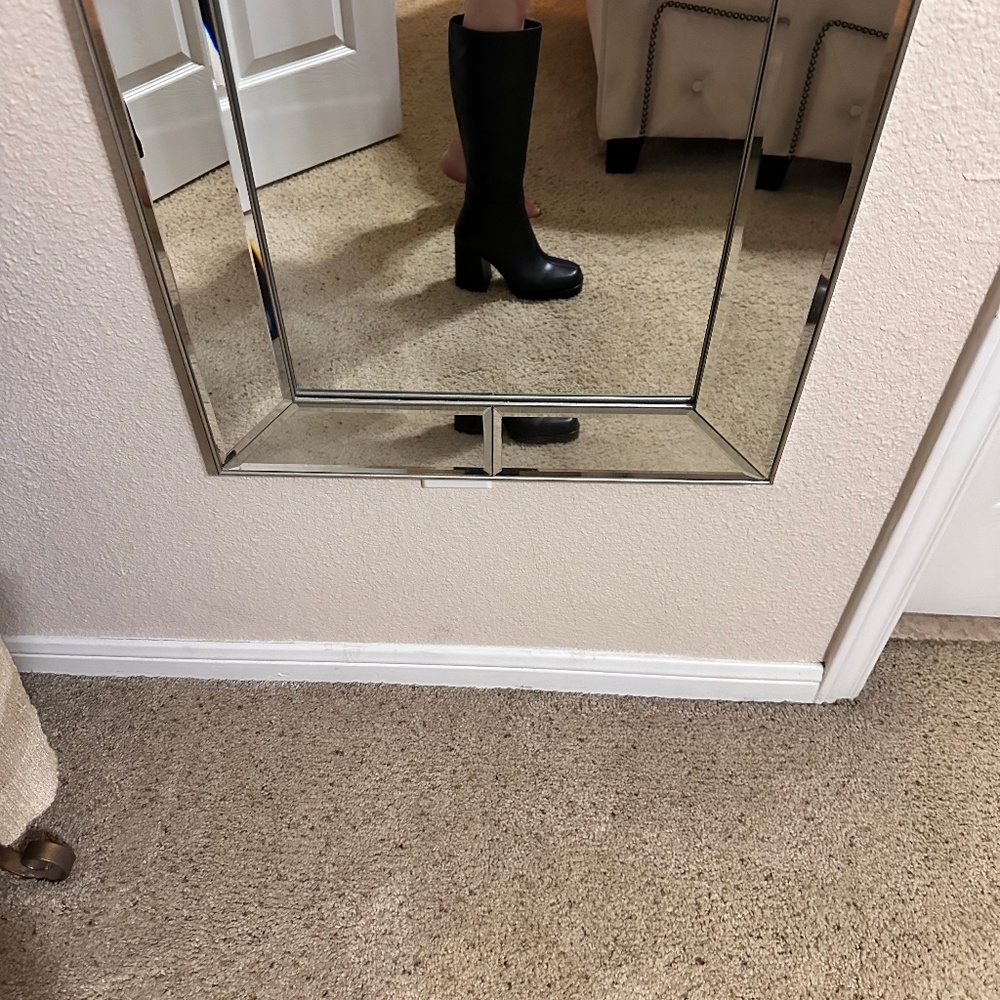 Brand new SM black leather boots